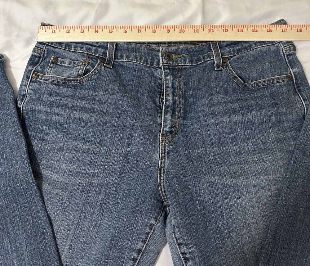 Levi's Women's Jeans Straight Blue Stretch Mid Rise 5-Pocket Design Denim 16L/C